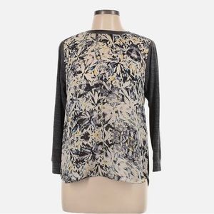 Rebecca Taylor Women Gray Long Sleeve Blouse 8